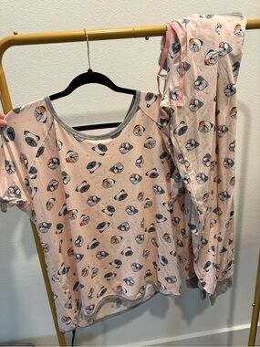 🖤Pillow Talk Pink & Gray Sleep Top - XL